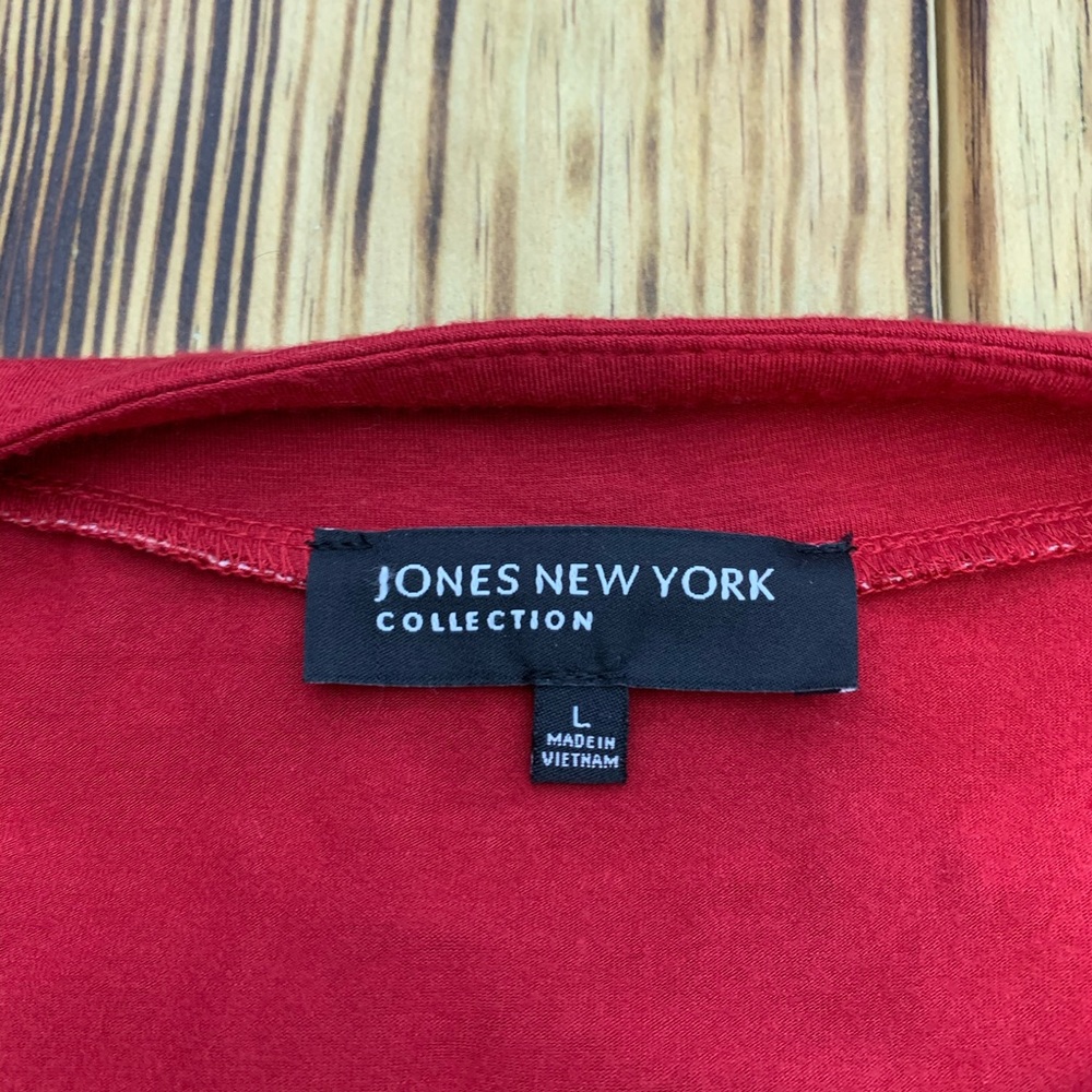 Jones NY Sleeveless Tank Gold Sequin Neckline - Picture 3 of 4
